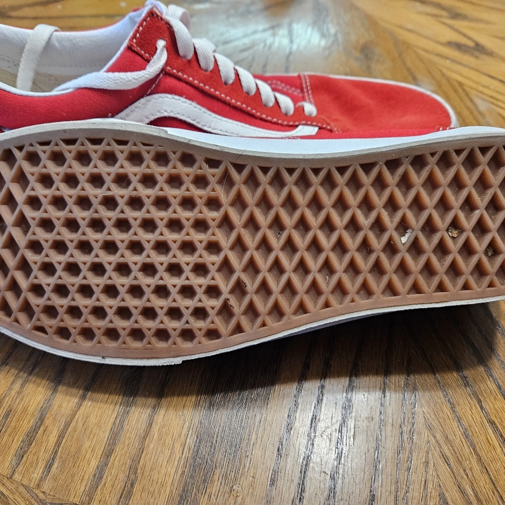 Vans red shoes